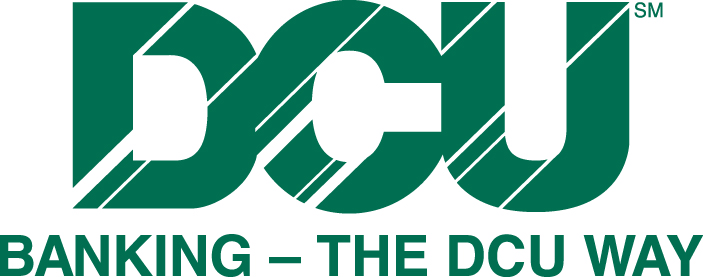 a logo for DCU